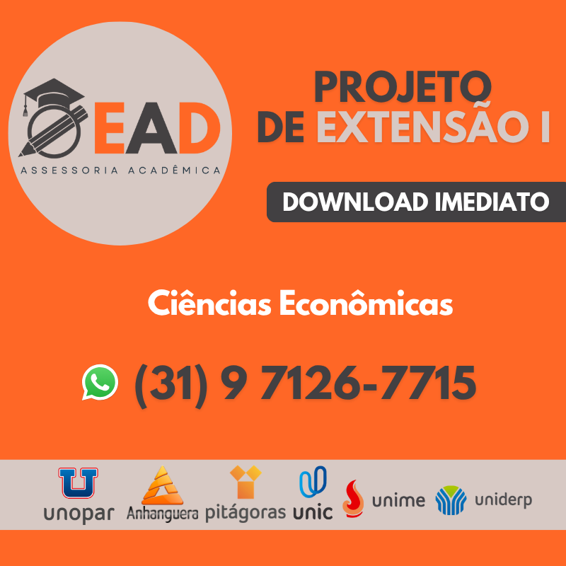 PROJETO DE EXTENSÃO I - Ciências Econômicas
