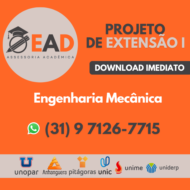 PROJETO DE EXTENSÃO I - Engenharia Mecânica