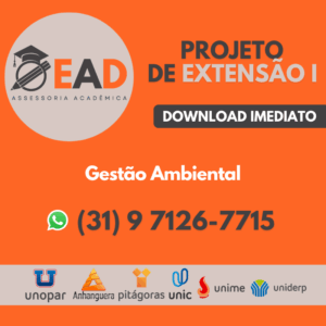 PROJETO DE EXTENSÃO I - Gestão Ambiental