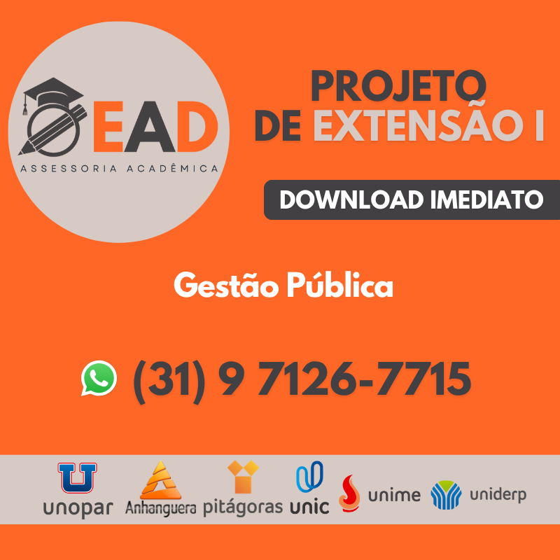 PROJETO DE EXTENSÃO I - Gestão Pública