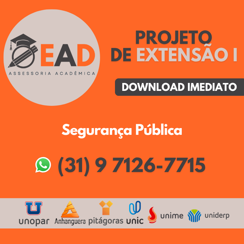 PROJETO DE EXTENSÃO I - Segurança Pública