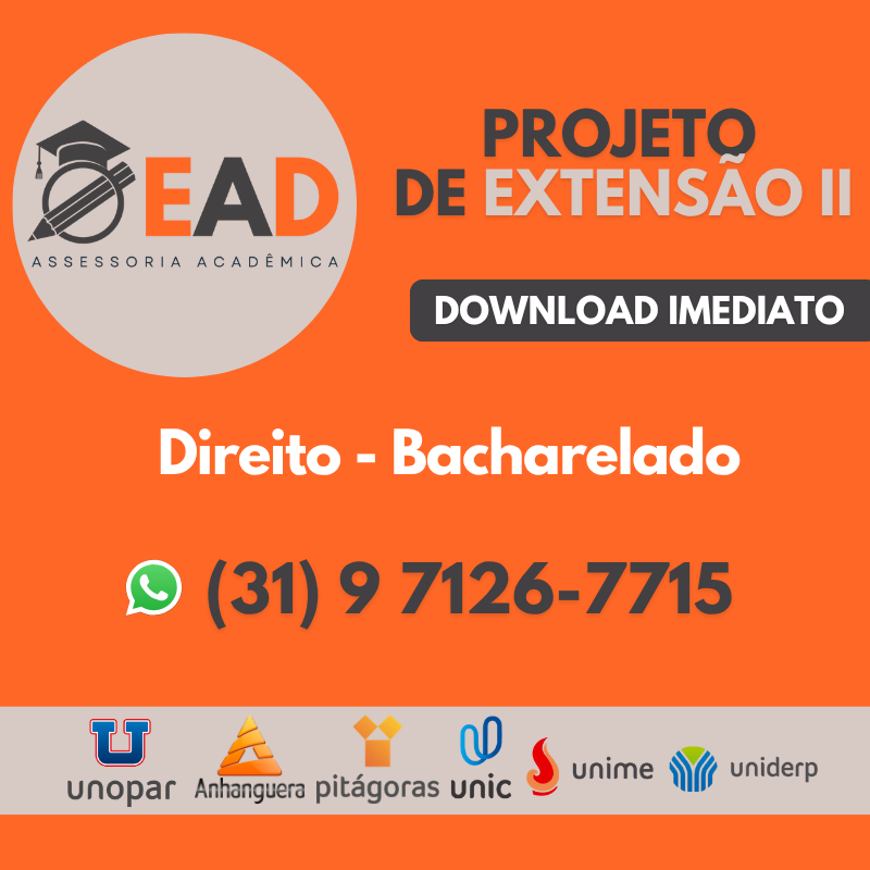 PROJETO DE EXTENSÃO II - Direito - Bacharelado