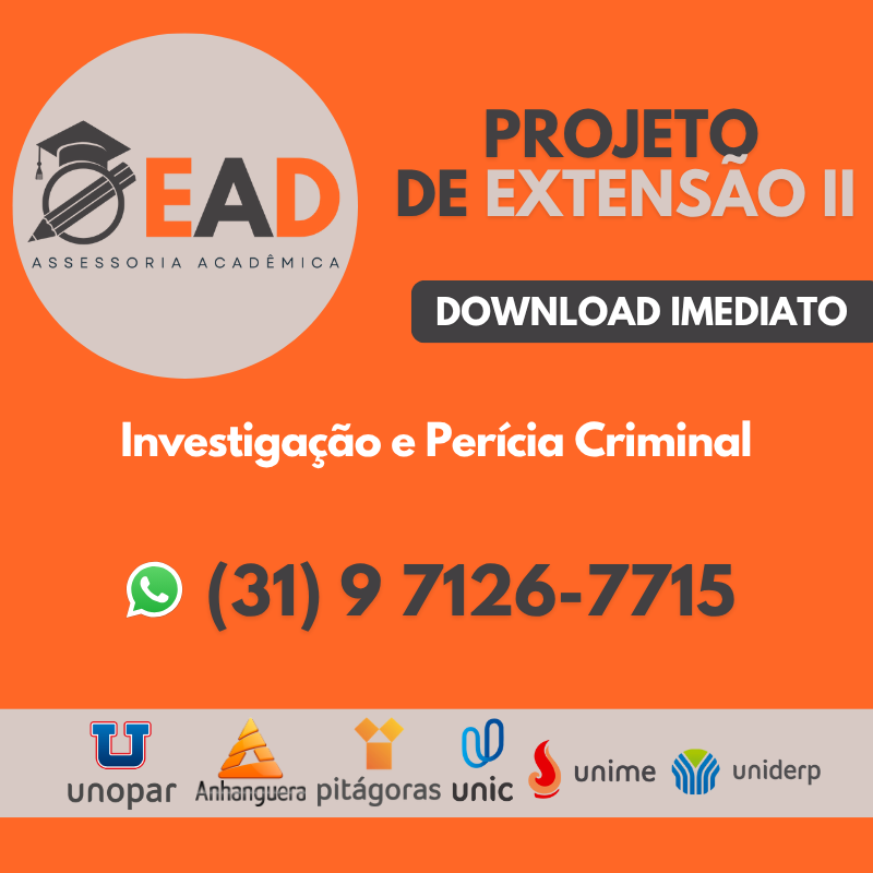 PROJETO DE EXTENSÃO II - Investigação e Perícia Criminal